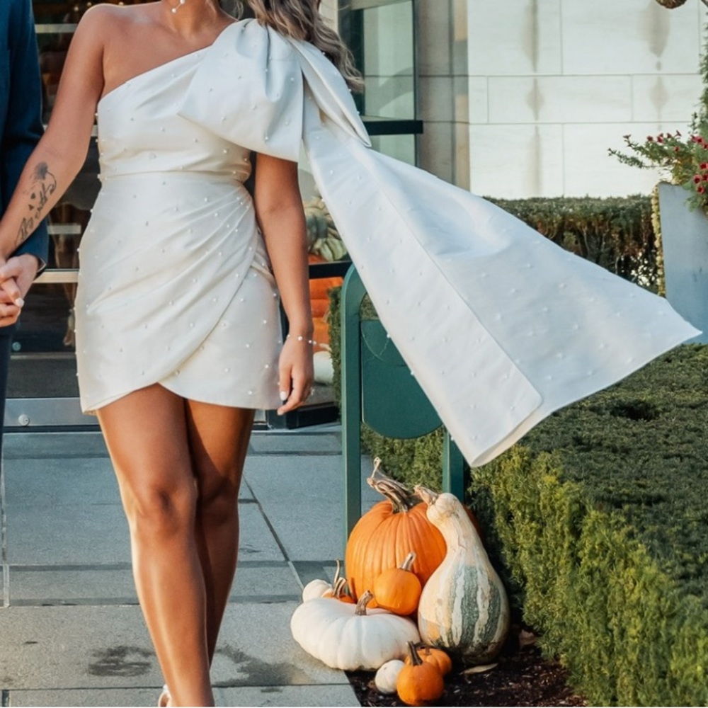 White pearl Anthropologie dress